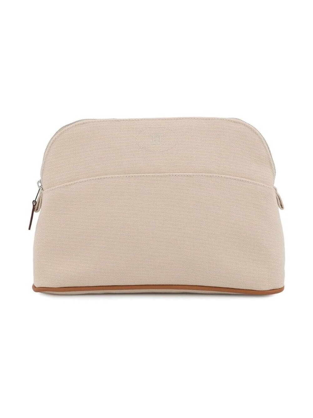 Hermes Pouch Bolide MM Natural Silver Canvas Makeup Case